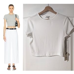 NWT Agolde | Savannah Cropped Tee In White